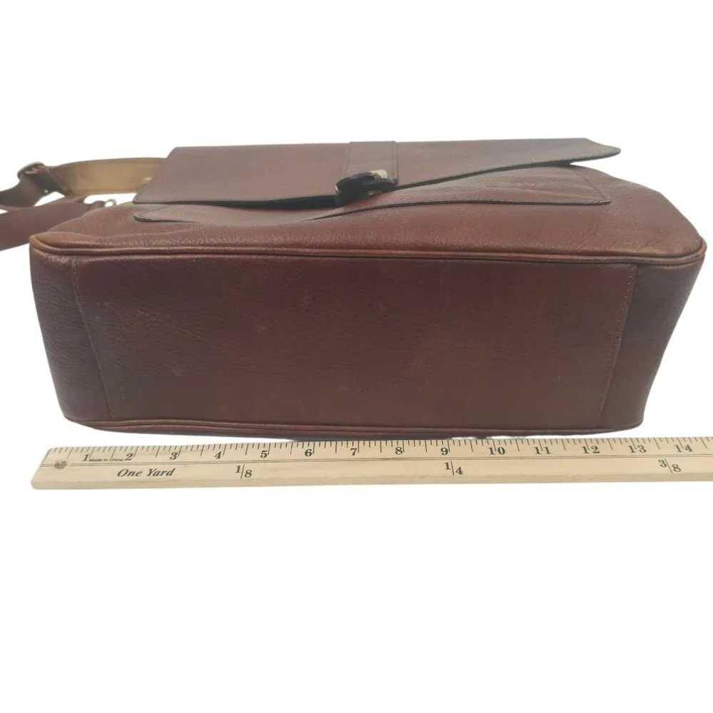 Anonimo Fiorentino Italian Messenger Bag Brown Leather 14